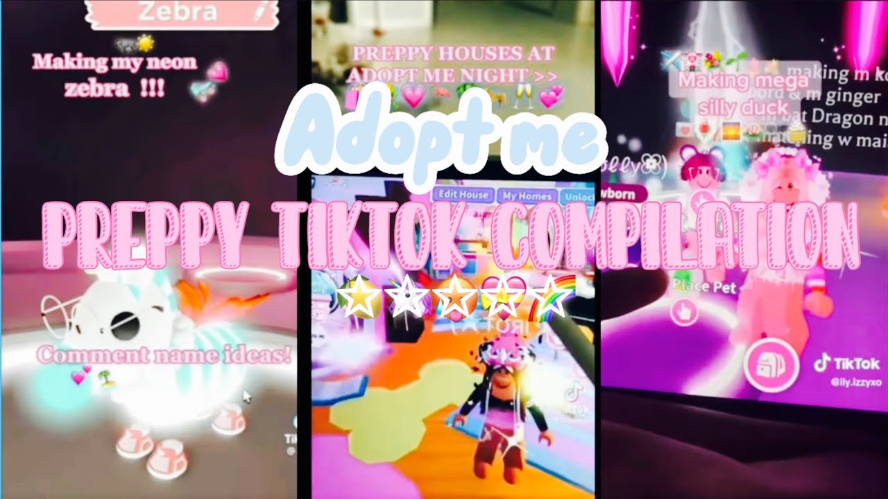 Preppy adopt me tiktok compilation!🧁🛼🐆⚡️