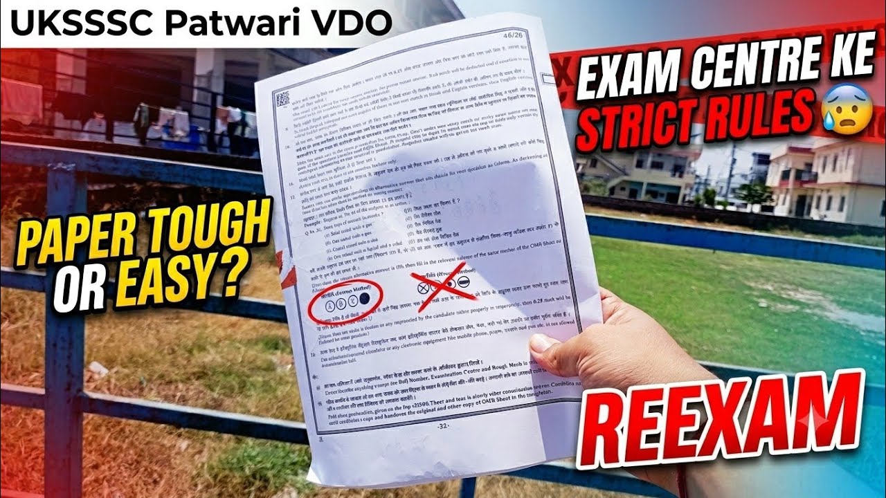 How was my Patwari re-exam??🤯😳 #ukssscexam #patwariexam #uksssc #ukssscvdovpdo #reexam #examvlog