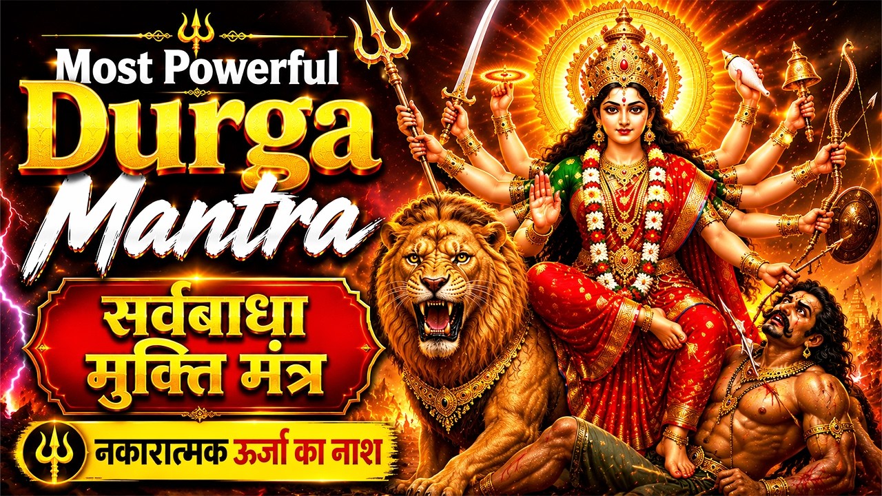 Most Powerful Durga Mantra (Maa Durga Stuti Path) Sarva Badha Mukti Mantra | Remove Negative Energy