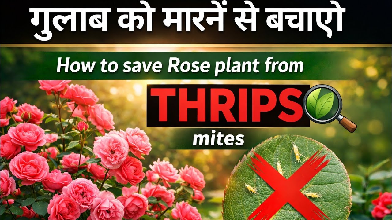 How to save Rose plant 🌹 From | MITES | THRIPS | Best insecticide गुलाब के लिए 