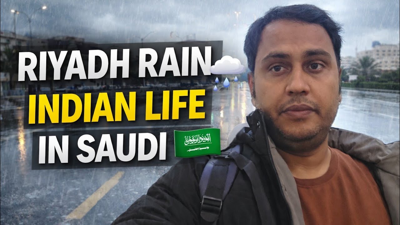 Saudi Arabia Daily Vlog 27 🇸🇦 | Riyadh Rain Office Casual Day + Paneer Mix Rice | Indian Life in KSA