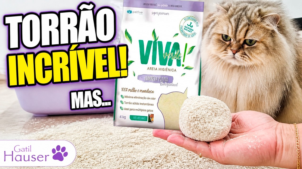 AREIA higiênica para GATOS VIVA VERDE - Gatil Hauser