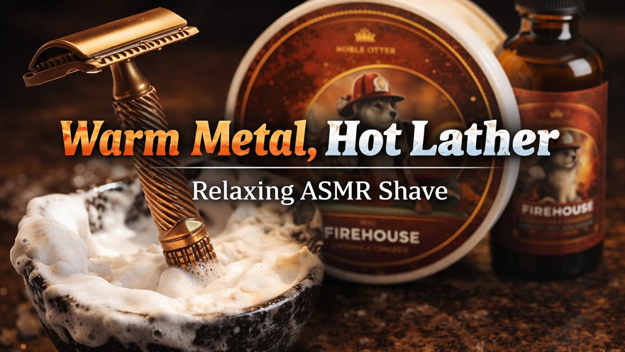 Luxury Wet Shave with a Bronze Timeless Razor | Noble Otter Firehouse