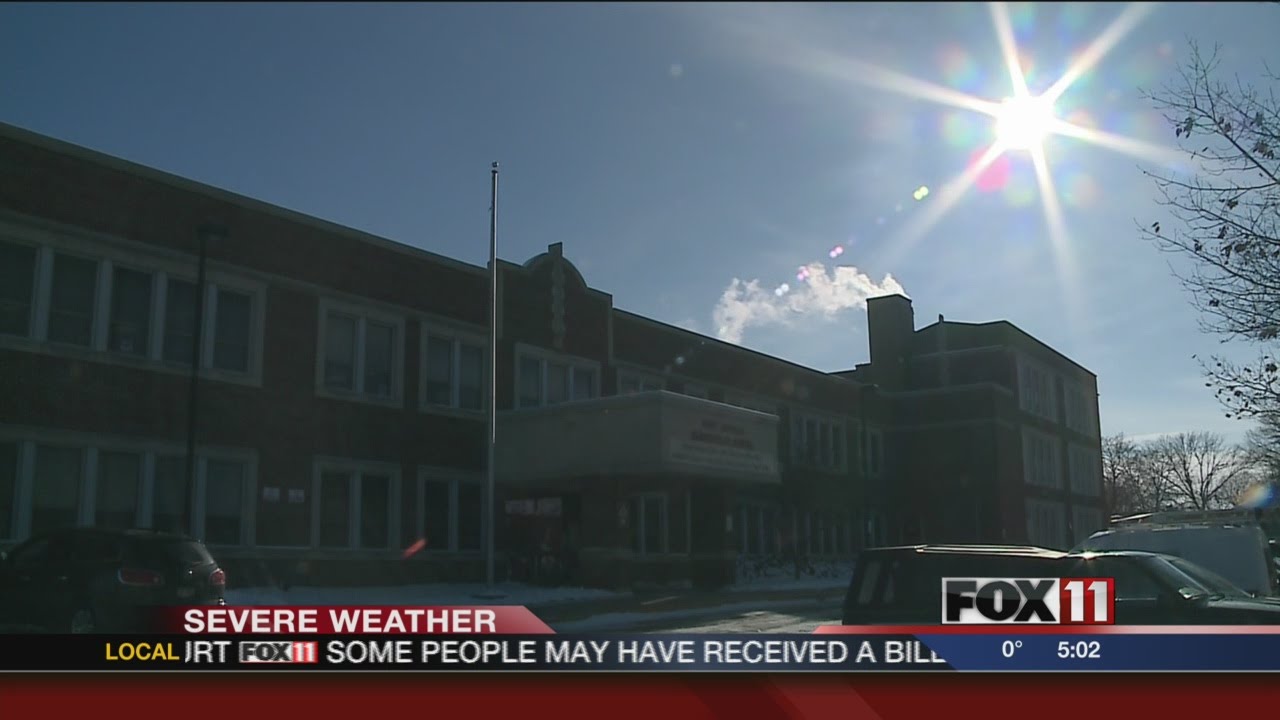 Wind chills cause school delays