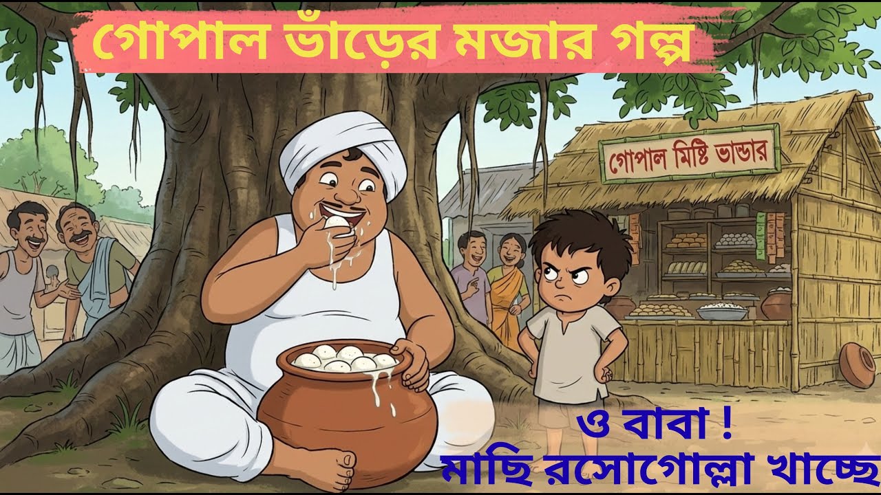 গল্প : মাছি রসোগোল্লা খাচ্ছে । গোপাল ভাঁড়ের মজার গল্প । হাসির কাহিনী । Gopal Bhar Golpo | 