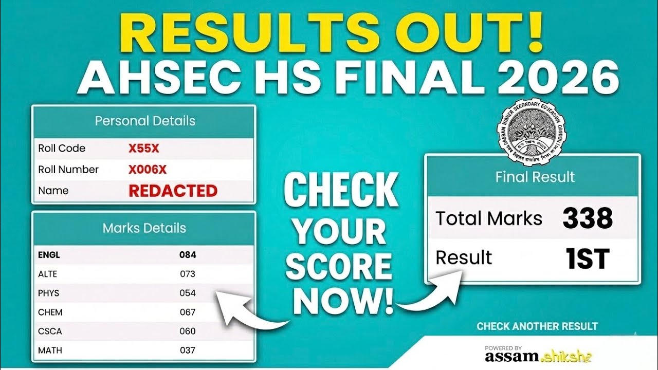 How to Check Assam HS Result 2026 Online | AHSEC 12th Result 2026 Direct Link