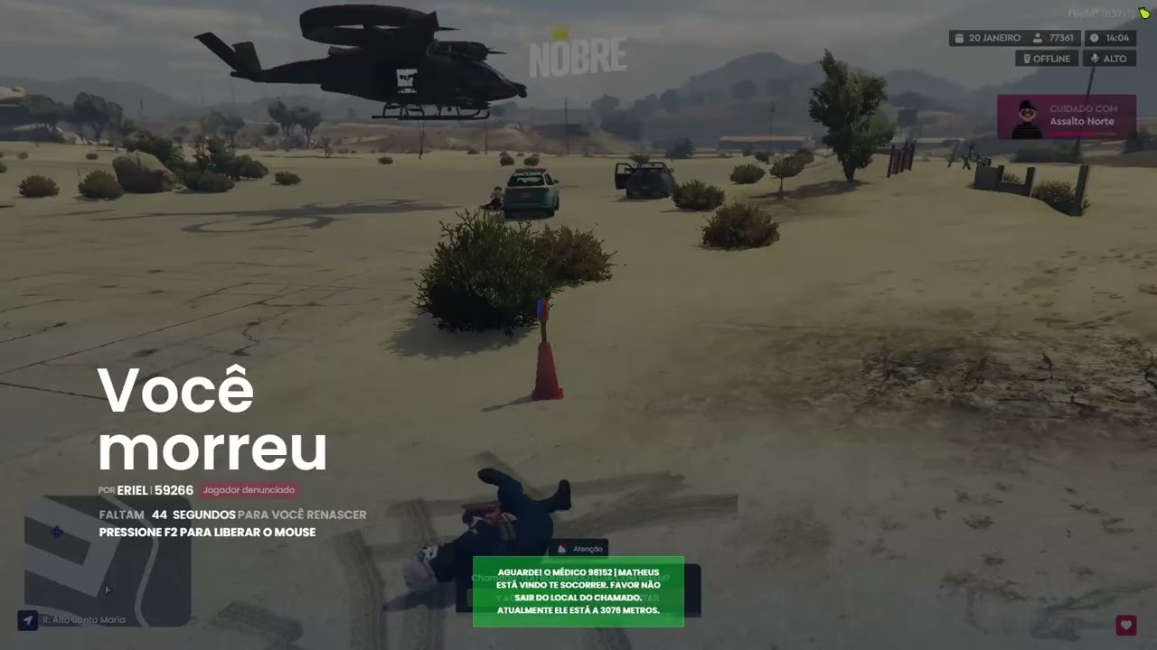 rdm saqueando roubou vtr medico