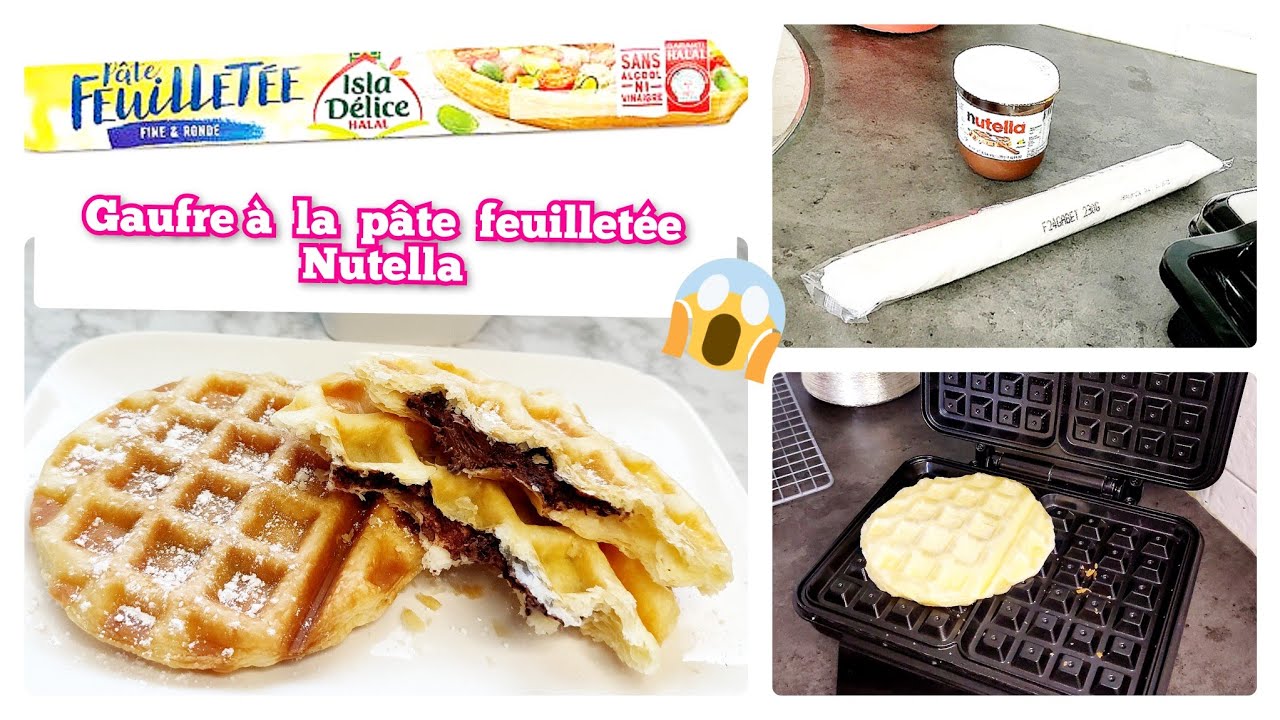 GAUFRES À LA PÂTE FEUILLETÉE 😳 FOURRÉE AU CHOCOLAT 2 INGRÉDIENTS ⁉️