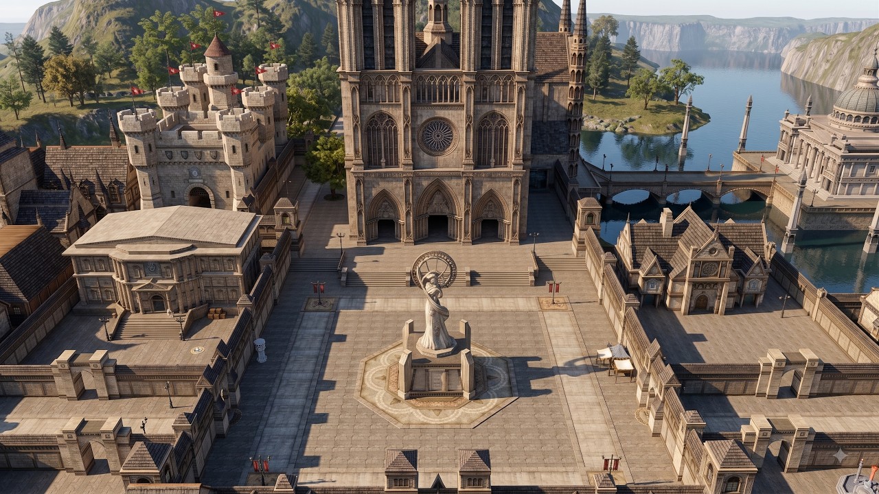 Lineage 2 - Giran Town | AI Remastered #lineage2 #l2