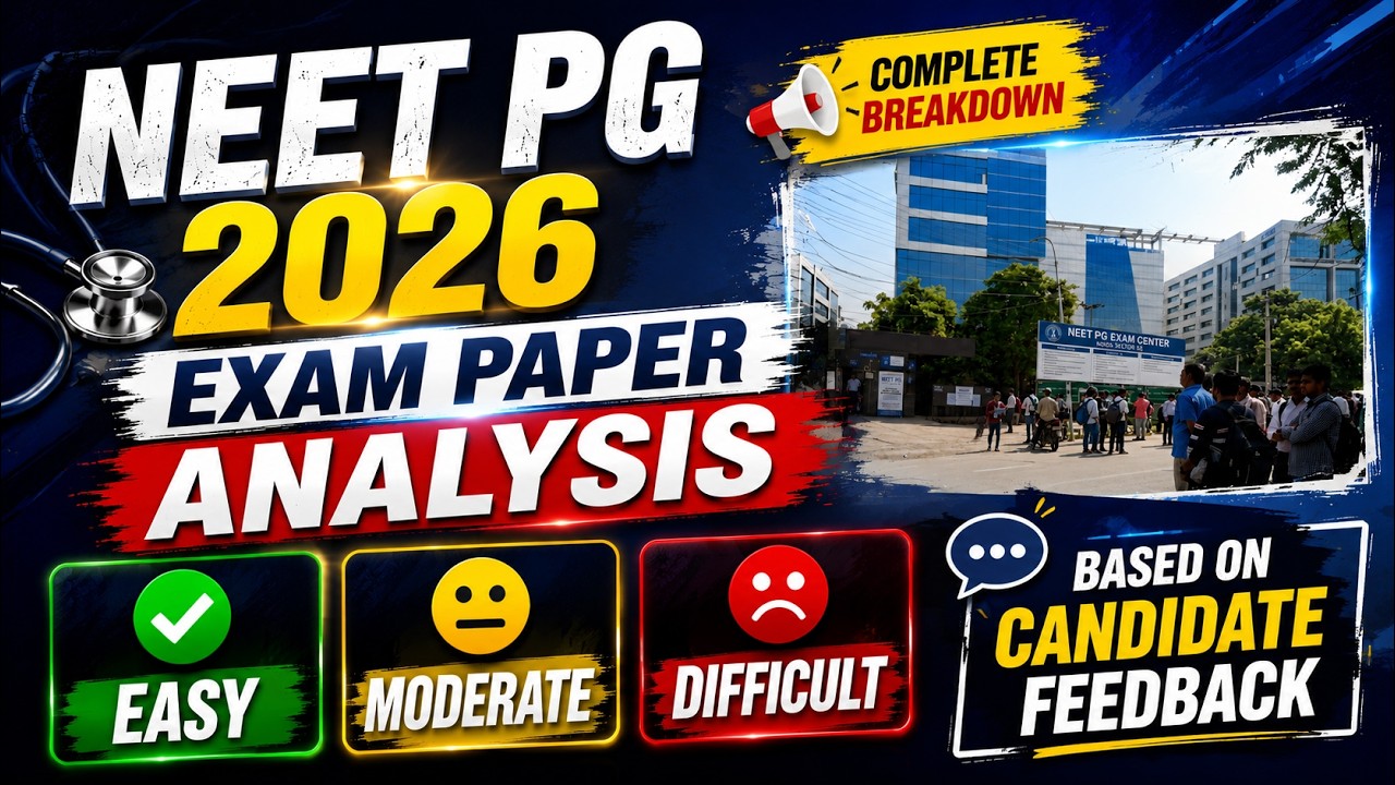 Анализ экзамена NEET PG 2026 🔥Уровень сложности | Легкий, средний или трудный? Отзывы кандидатов