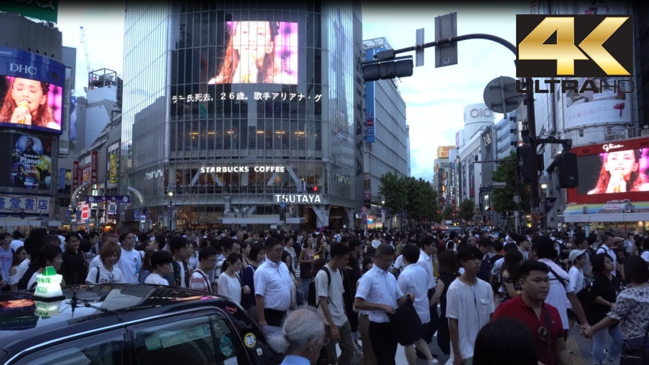 Tokyo's Shibuya Times Square Summer 2018 | Shibuya Crossing at Afternoon 2018 4K