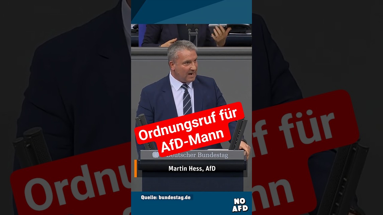 Nach Wortduell AfD-Mann erh&auml;lt einen Ordnungsruf #noafd