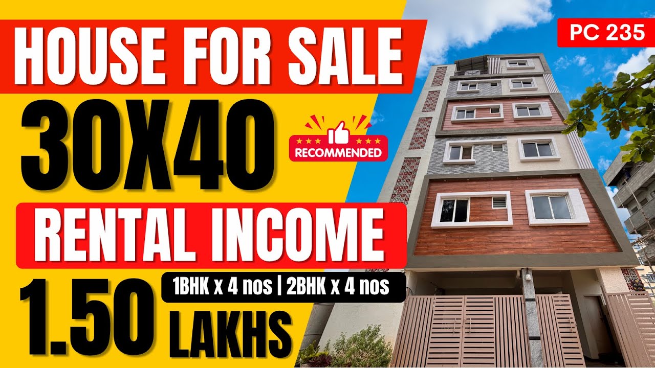 🔥HOUSE for SALE in Bangalore 30x40 ✅1.50 Lakhs Rental income Independent House for sale in Bangalore