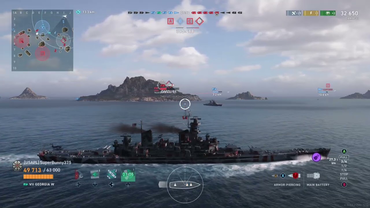 The USS Georgia with a sniper build!