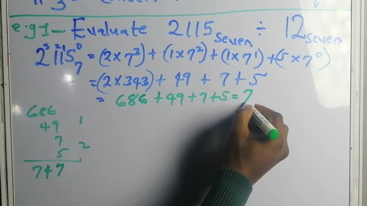 Mathematics -  NUMBER SYSTEM PART 14  - DIVISION OF NUMBER BASES OR NUMBER SYSTEM 