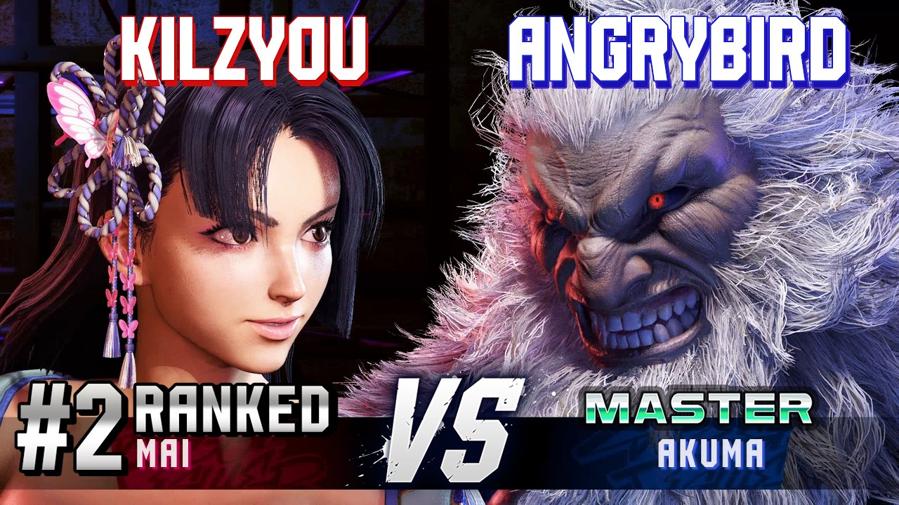 SF6 ▰ KILZYOU (#2 Ranked Mai) vs ANGRYBIRD (Akuma) ▰ High Level Gameplay