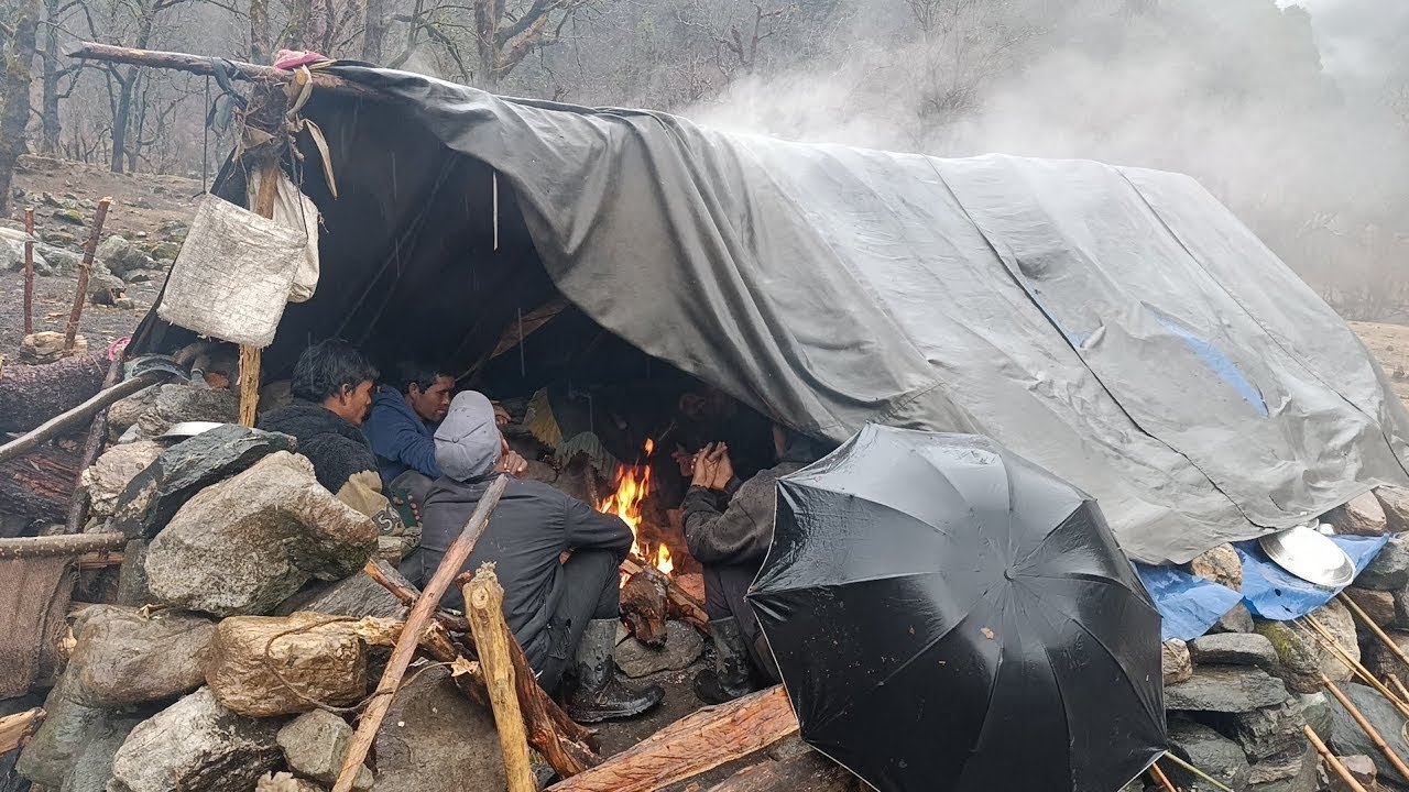 Real Nepali Mountain Village Life During the Rain || A Peaceful Rural Lifestyle Documentary Video ||