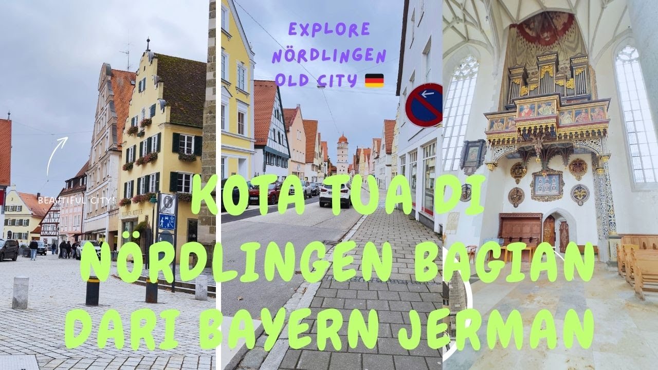 KOTA TUA DI NÖRDLINGEN BAGIAN BAYERN JERMAN. OLDTOWN IN NÖRDLINGEN BAYERN GERMANY