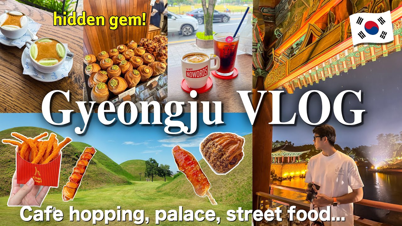 KOREA VLOG🇰🇷 2 days in Gyeongju｜Street food, cafe hopping, Donggung Palace🥐 what to eat in Gyeongju