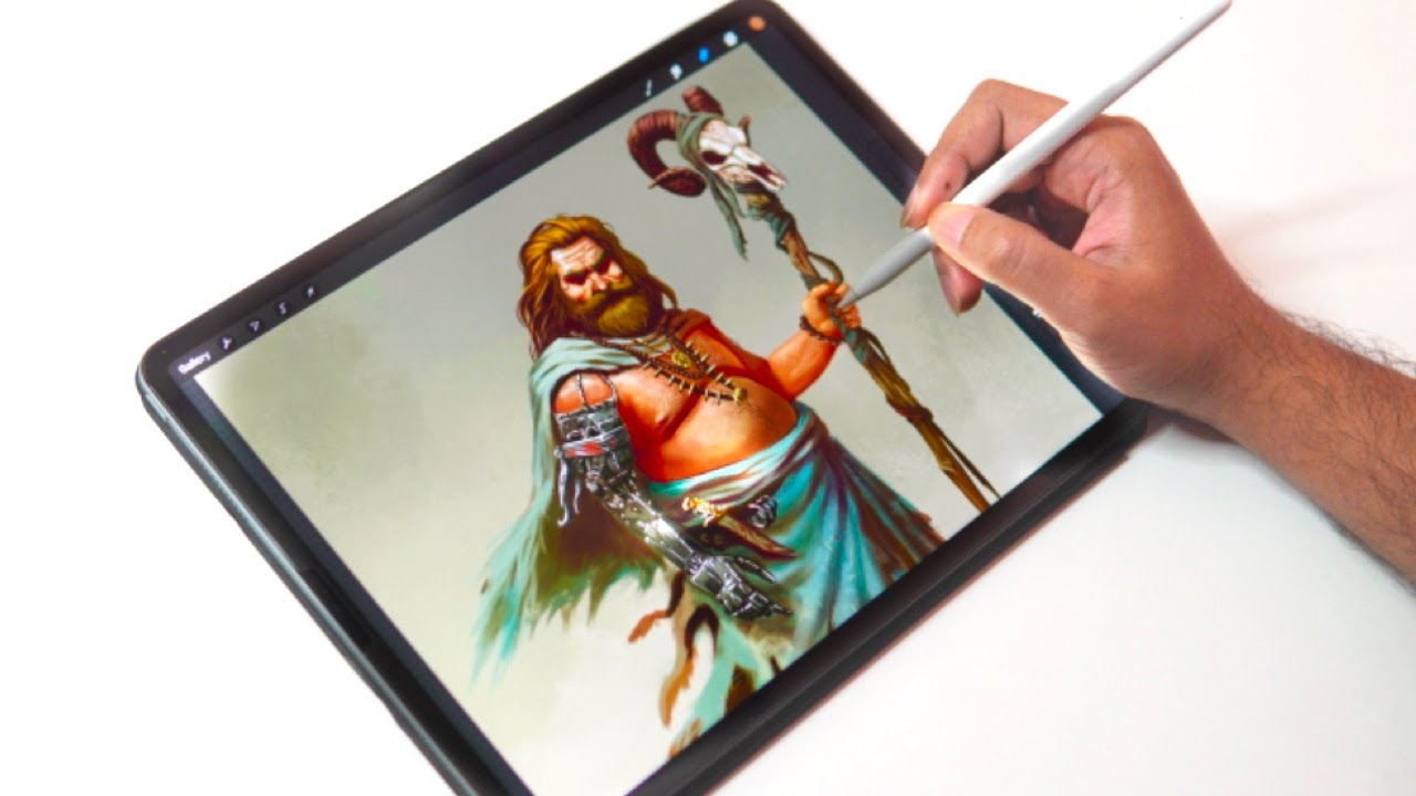Game character concept art on procreate | Timelapse | Abhisketch