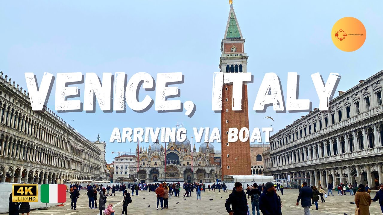 Venice, Italy 4K City Walking Tour: Tronchetto Parking Lot to Piazza San Marco via Boat (2024)