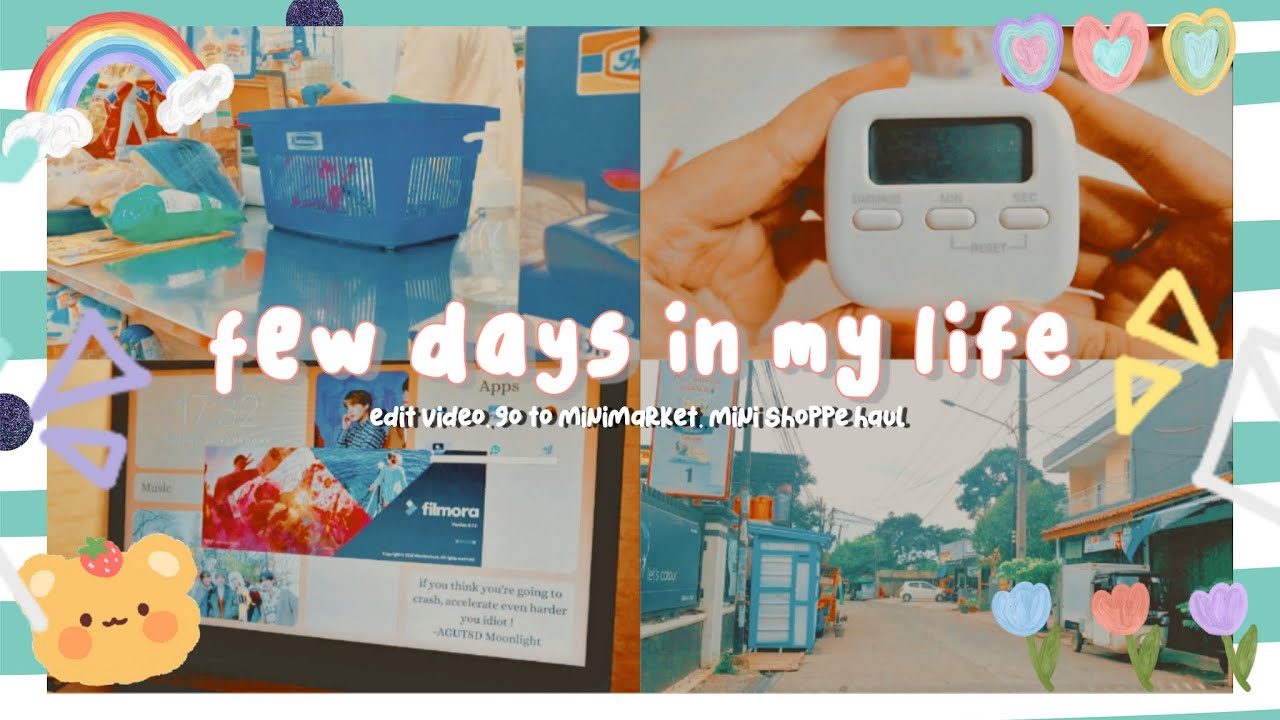 🌼vlog : a few days in my life : go to minimarket, edit my videos, mini shopee haul // indonesia
