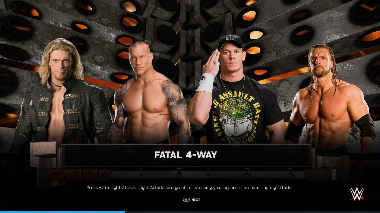 WWE 2K25 : Fatal 4 Way : John Cena vs Randy Orton vs Triple H vs Edge