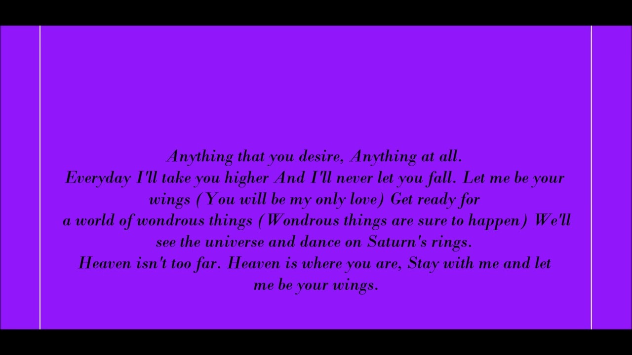 Thumbelina, Let Me Be Your Wings Lyrics