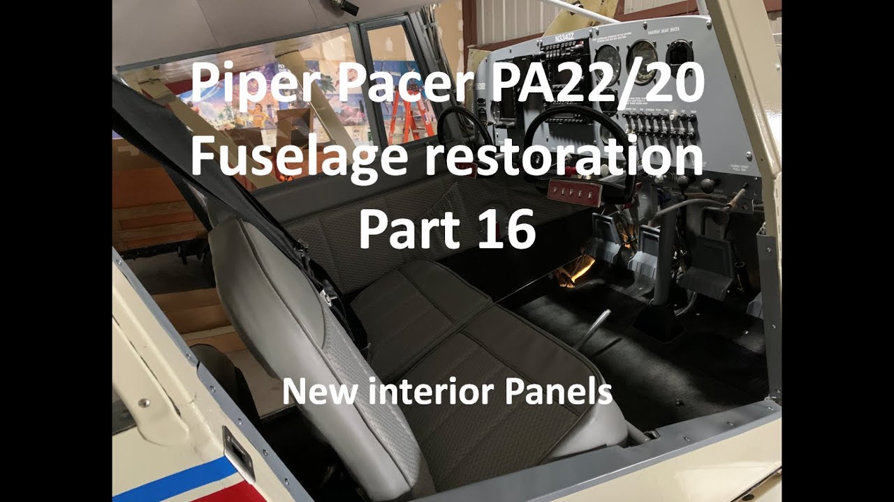 Pacer Fuselage restoration Video 16: New interior Panels and carpet