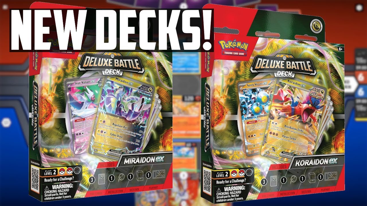 *NEW* Pokemon TCG ex Deluxe Battle Decks REVEALED! - Miraidon ex and Koraidon ex! - Worth it?