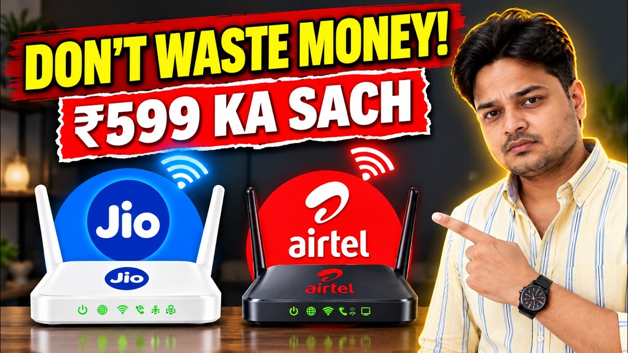 Don't Waste Money! JioFiber vs Airtel Fiber ₹599 Plan Review | Jio vs Airtel 2026