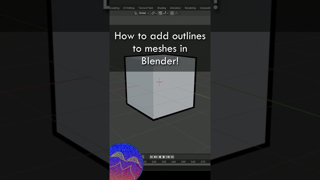 Как добавлять контуры к сеткам в Blender #blender #tutorial #blendertutorial