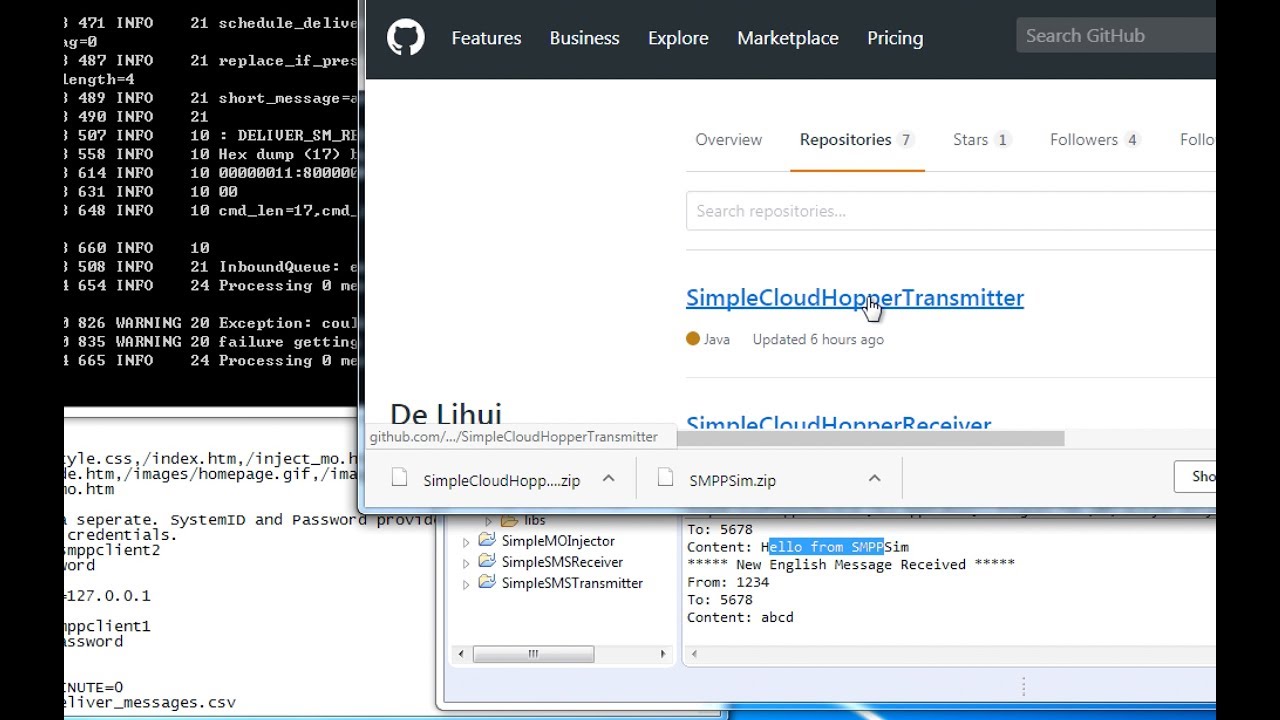 SMS Tutorial 09 -- SMS Simulation -- Implementation with CloudHopper SMPP Library