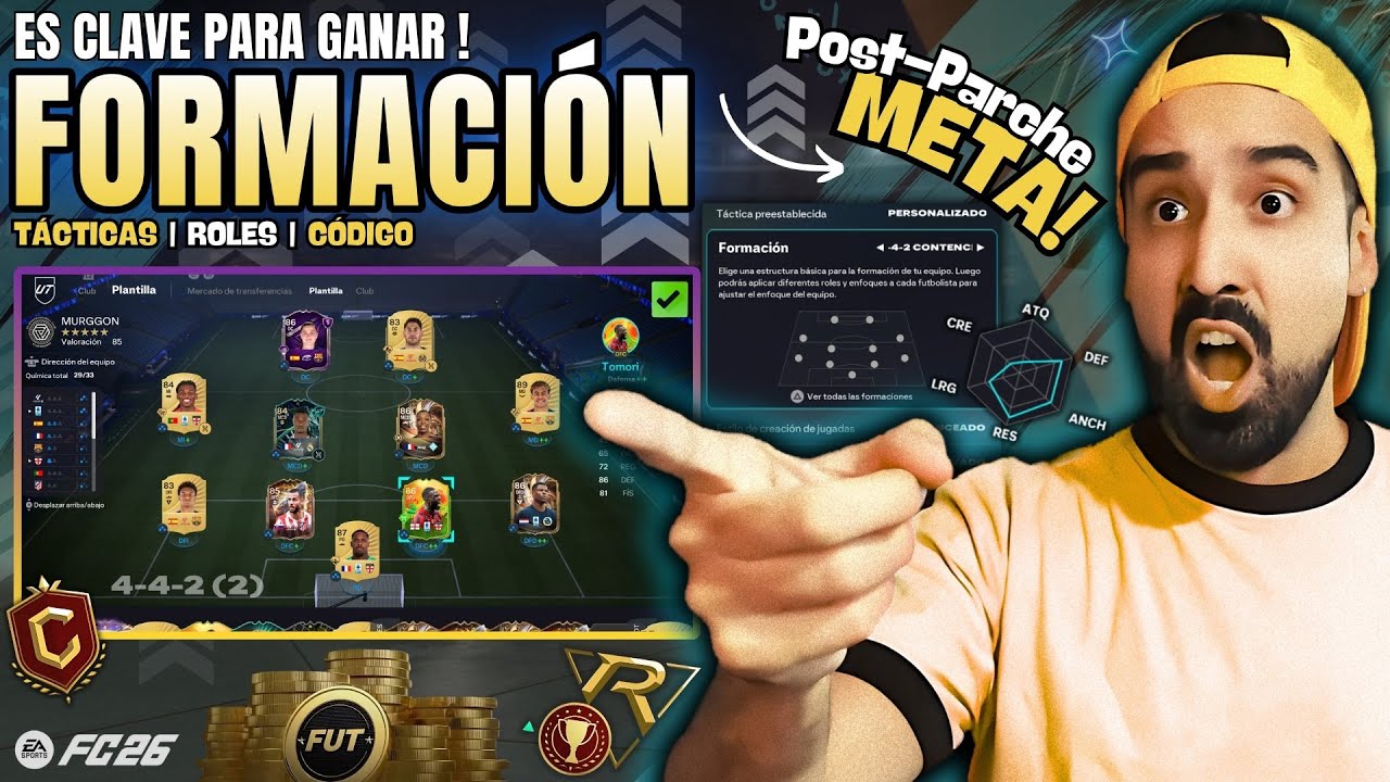 ✅ ENCONTRÉ las TÁCTICAS 4-4-2 (2) que son META en FC26 PARA GANAR PARTIDOS