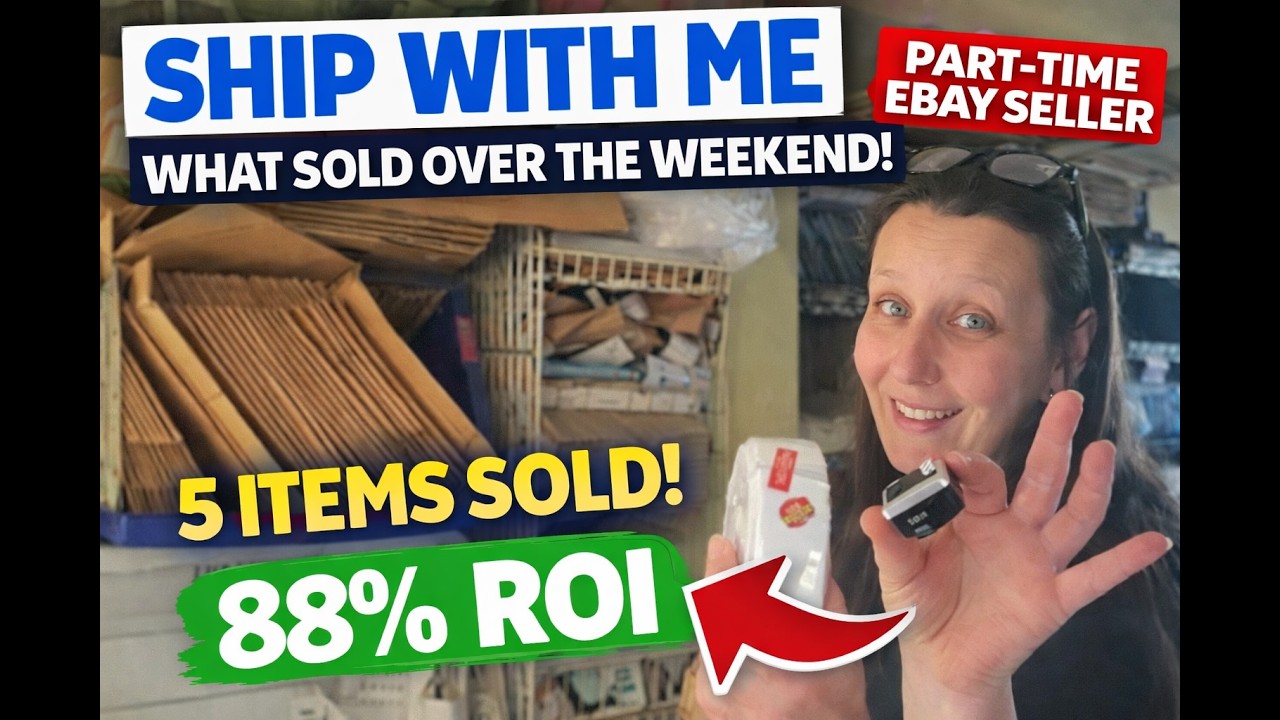 0315Ship With Me! What Sold on eBay This Weekend | Part-Time Reseller | 5 Items Sold + 88% RO