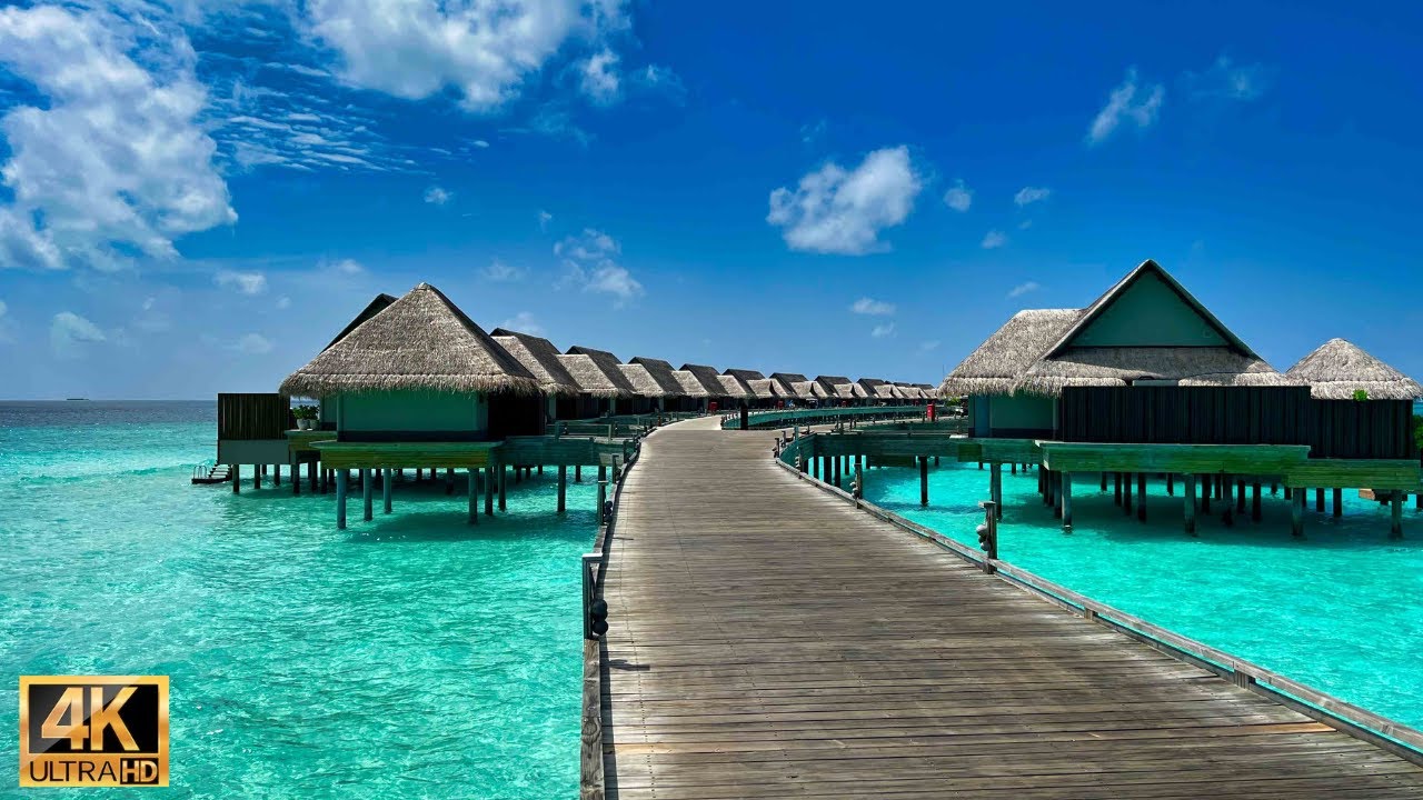 【 モルディブ 散歩】癒しの波音＆リラクゼーションBGM @ ジョアリ モルディブ｜Joali Maldives relaxing walk 4k video & Healing BGM