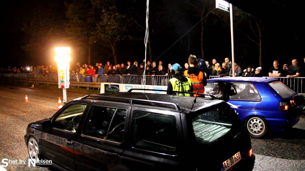 Lovligt Race i Aalborg - Golf 3 vr6 vs Golf 2 ca. 1000hk 4x4