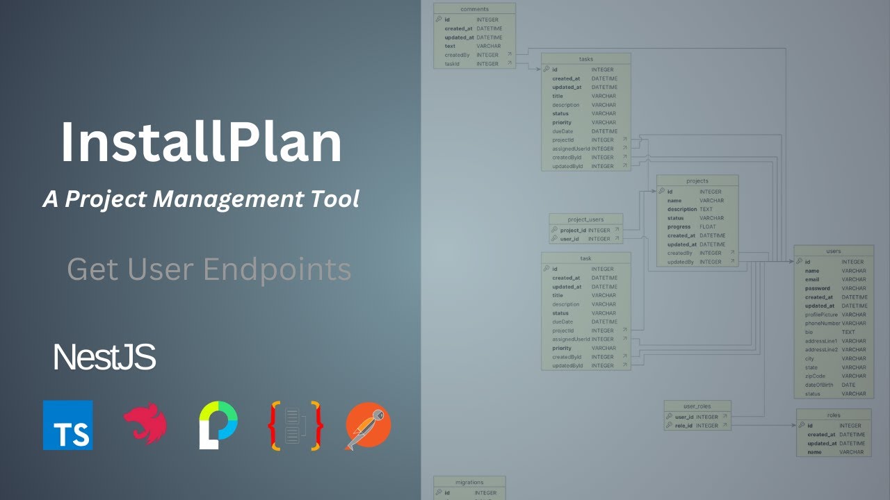 16. Get User Endpoints - InstallPlan - NestJS   Project Management Tool