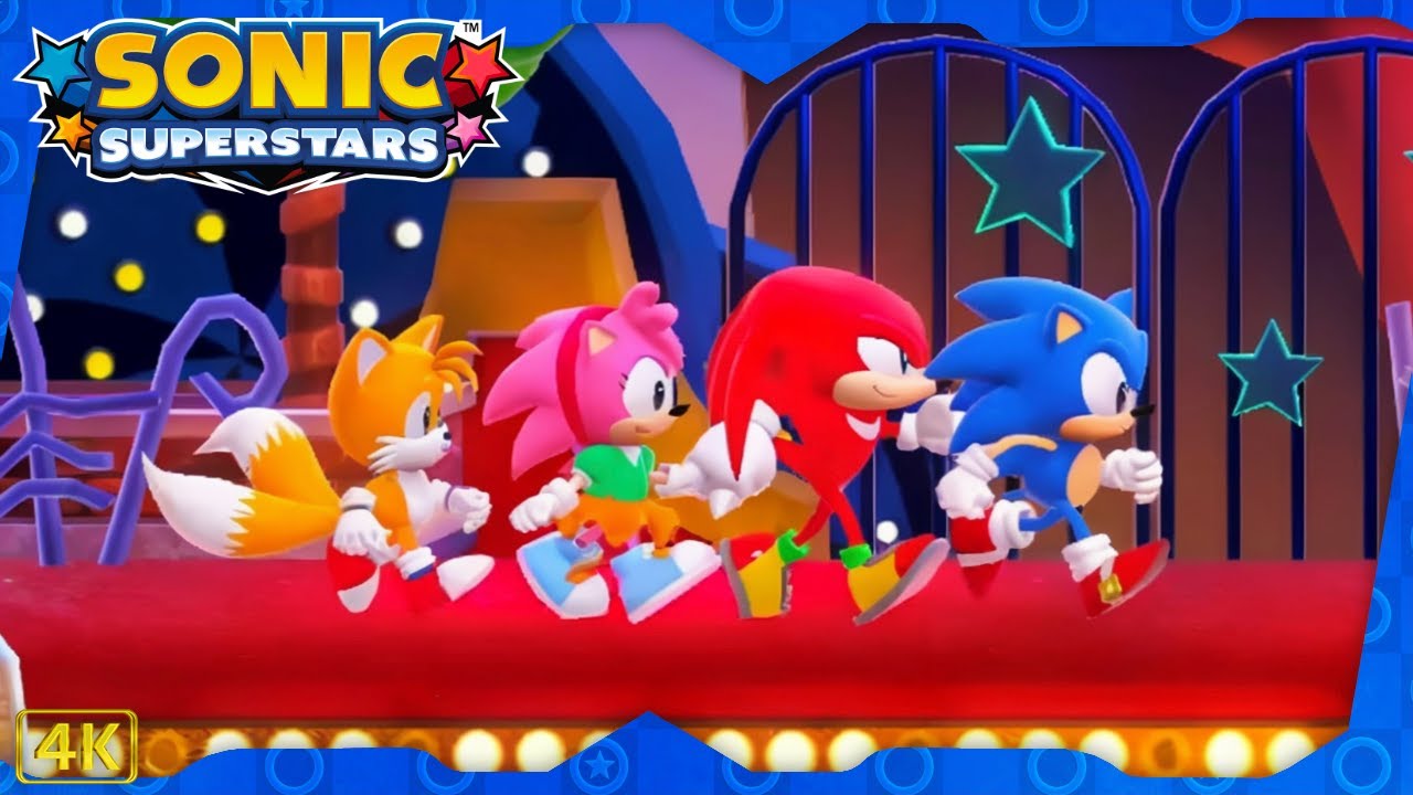 Sonic Superstars ⁴ᴷ Pinball Carnival Zone (Story Mode, All 7 Chaos Emeralds) 4-Players