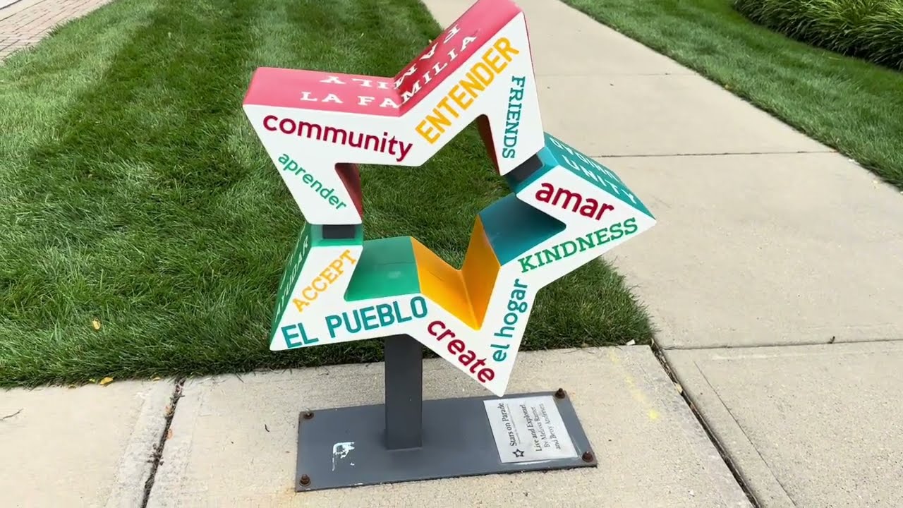 Walking in Downtown Mundelein on a very hot day in Mundelein, Illinois