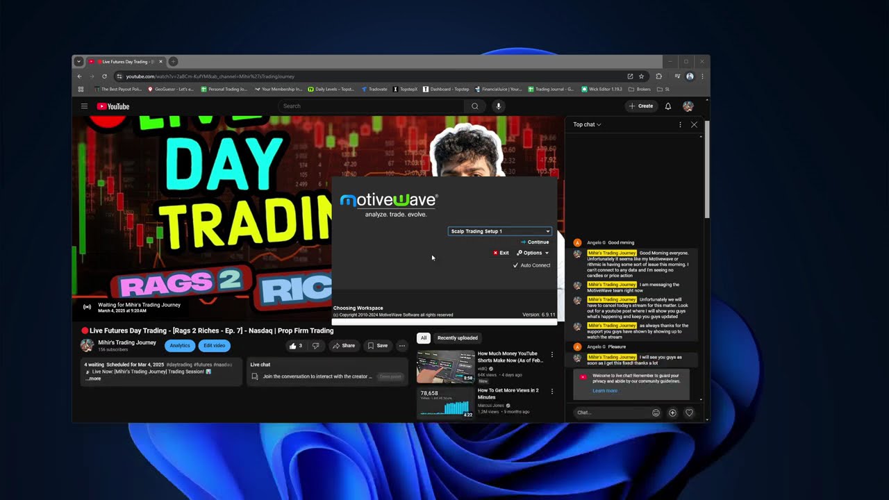 Facing Issues with MotiveWave/Rithmic Update