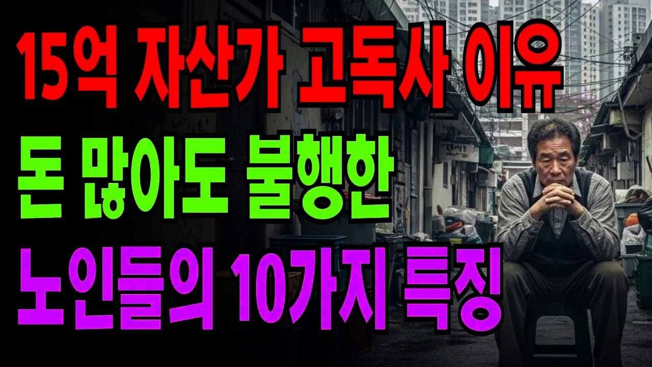 돈이 많아도 불행합니다… 노년에 불행한 사람들의 10가지 특징