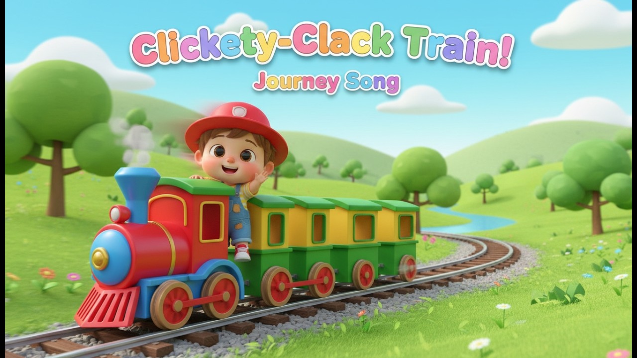 The Train Goes Clickety-Clack — Journey Song – Nursery Rhyme, Toddler Learning, Travel Adventure