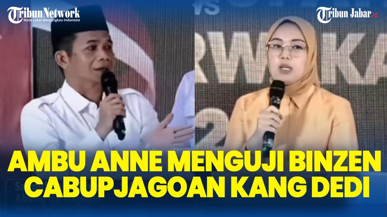 MOMEN AMBU ANNE Ngetes Binzen Cabup Jagoan Dedi Mulyadi Keramba Jaring Apung Jatiluhur saat Debat