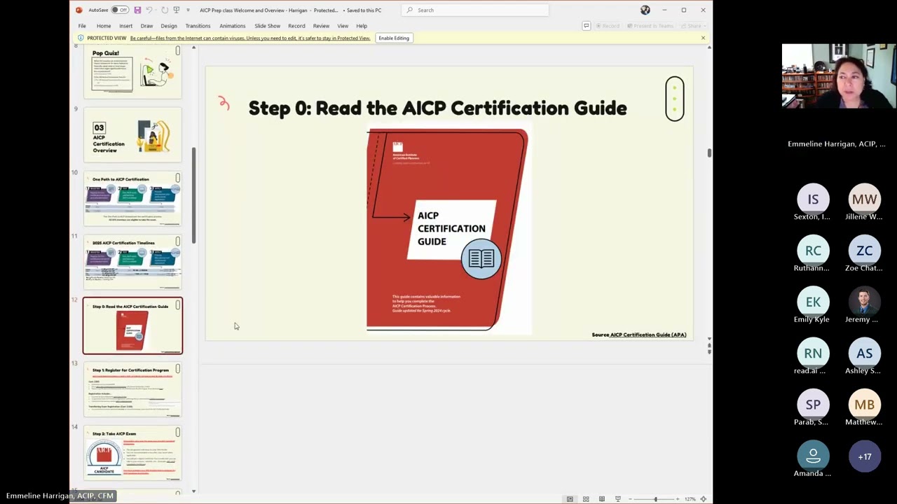 2025 AICP Classroom Review Part 1