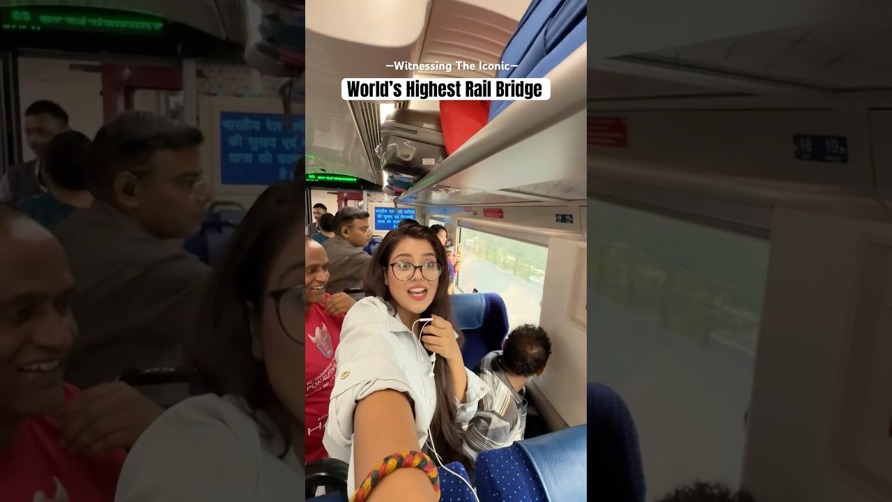 CHENAB RAIL BRIDGE: World&rsquo;s Highest Railway Bridge onboard Srinagar Vande Bharat Express #shorts