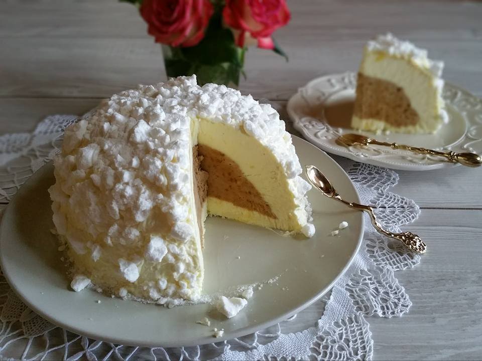 SEMIFREDDO TARTUFO BIANCO CON CUORE DI CAFFE',FATTO IN CASA