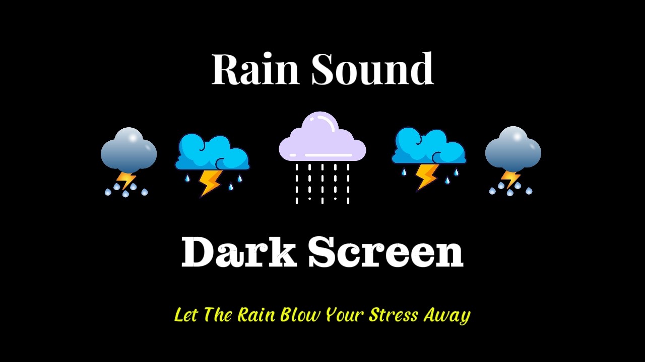 Sleep Your Stress With Dark Screen And Rain Sound