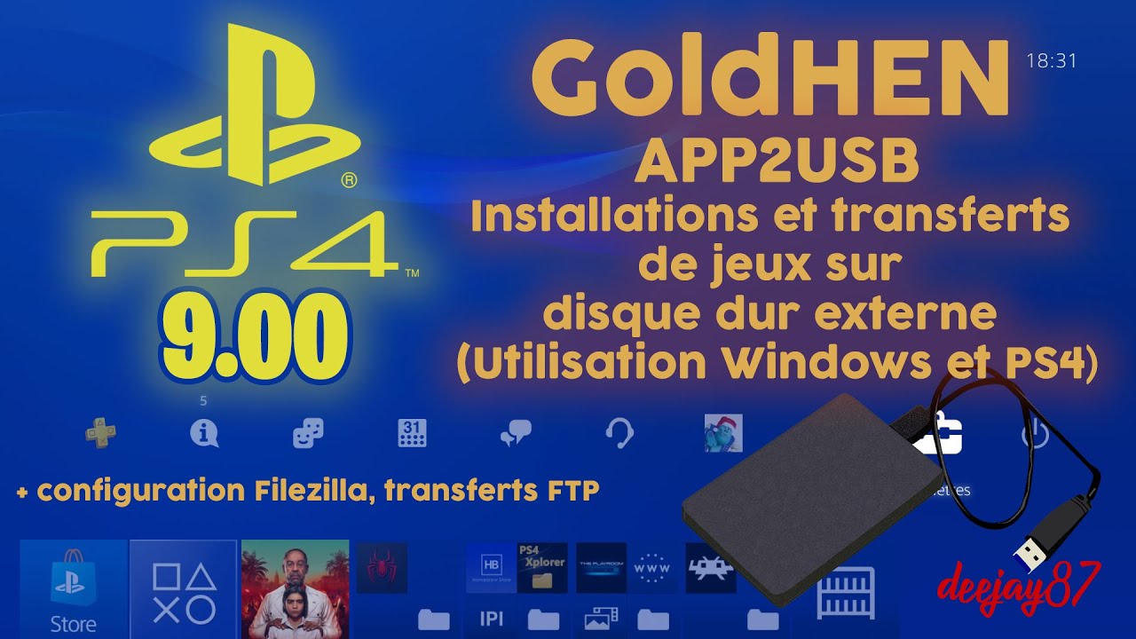 PS4 9.00 - APP2USB - Installer / Transférez vos jeux sur disque dur externe | PC + PS4