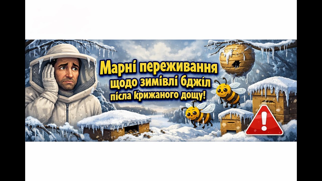 Марні переживання щодо зимівлі бджіл після крижаного дощу